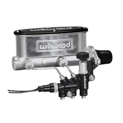 Wilwood HV Tandem M/C Kit w L/H Bracket & Prop Valve 1in Bore Ball Burnished [MPN: 261-13269-P]_1818322