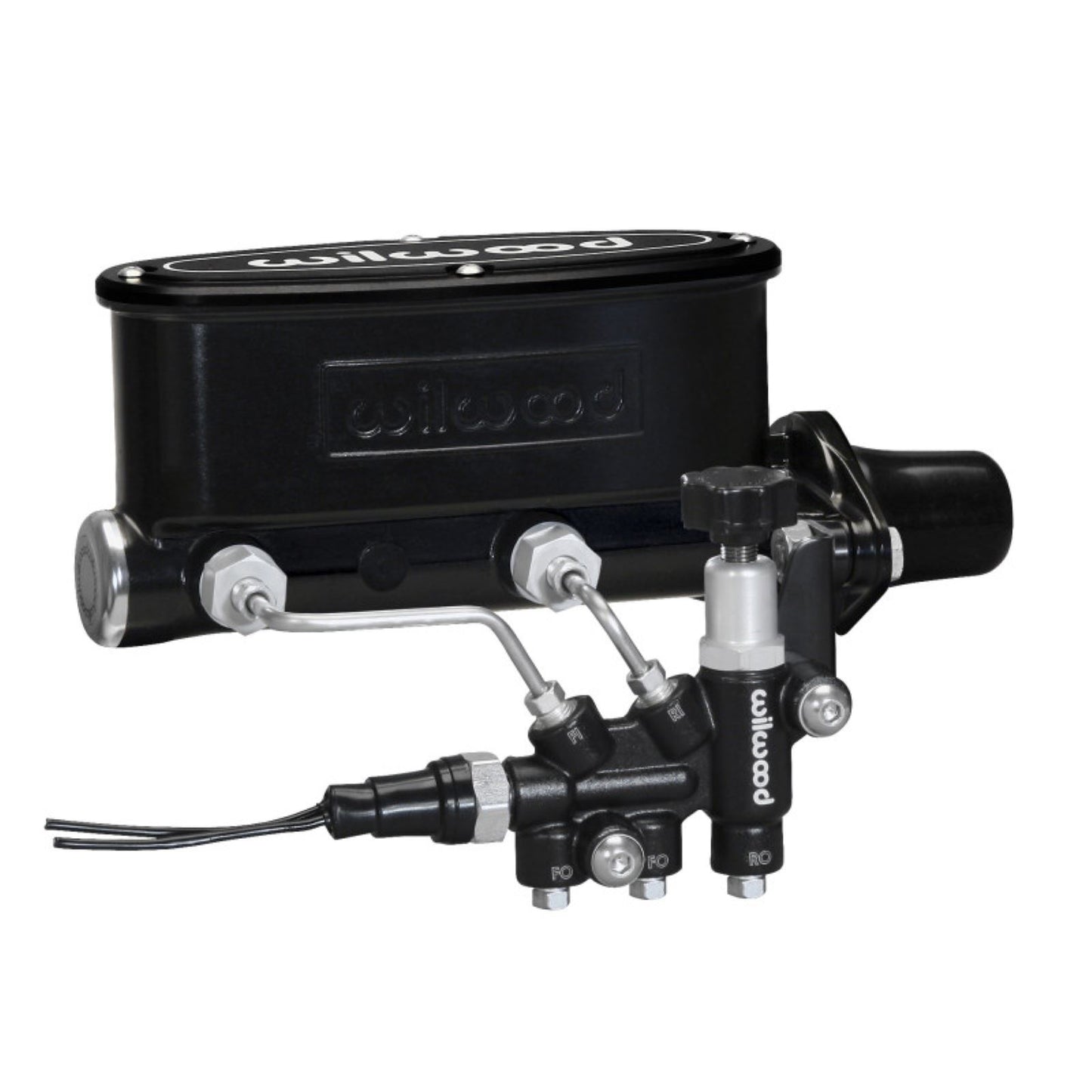 Wilwood HV Tandem M/C Kit w L/H Bracket & Prop Valve - 1in Bore Black [MPN: 261-13269-BK]_1818320
