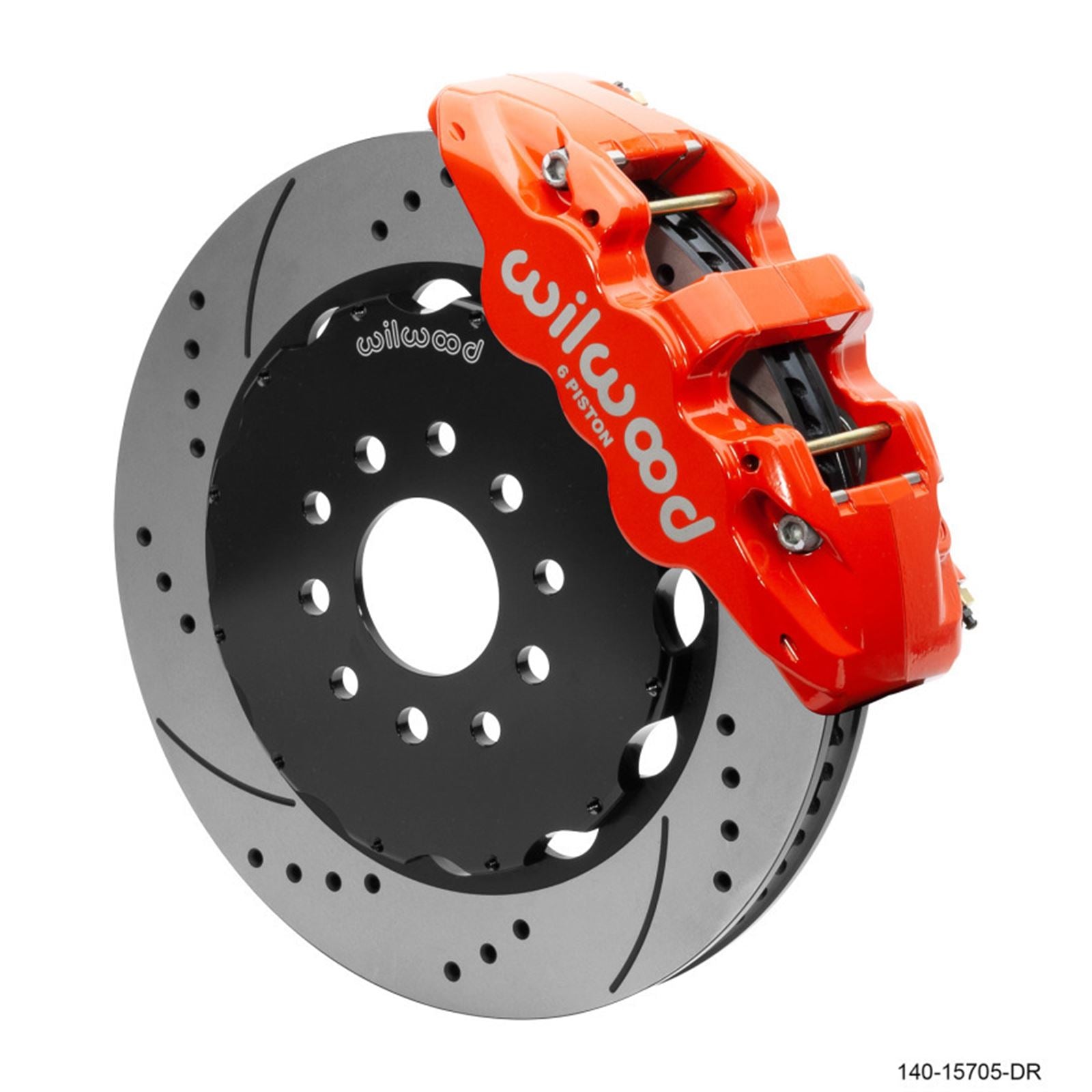 Wilwood AERO6 Front Big Brake Kit Drilled Red Rotor for 97-13 Corvette [MPN: 140-15705-DR]_1821956