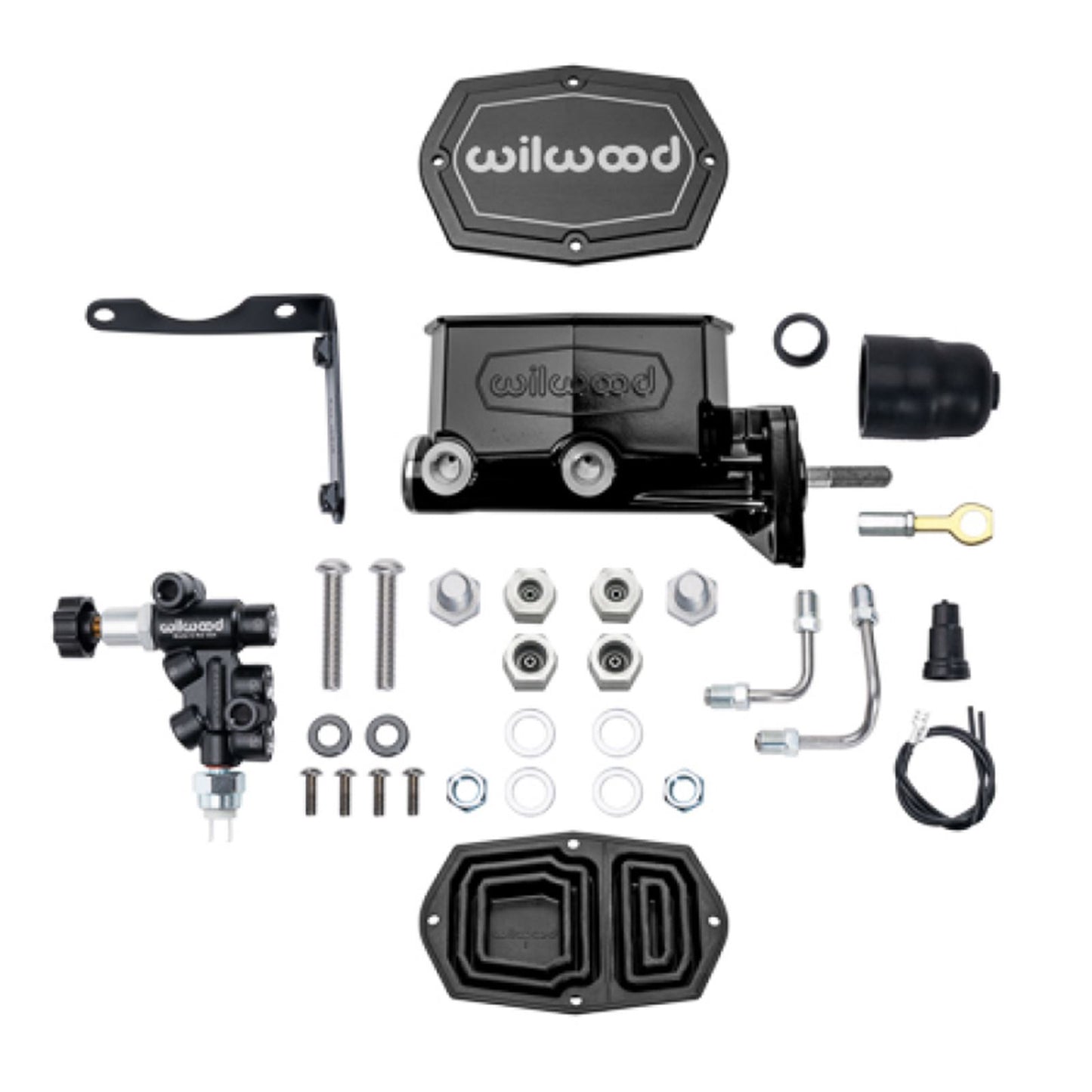 Wilwood Mopar Compact Tandem Master Cylinder Kit Valve & Pushrod 15/16in  [MPN: 261-16796-BK]_1823368