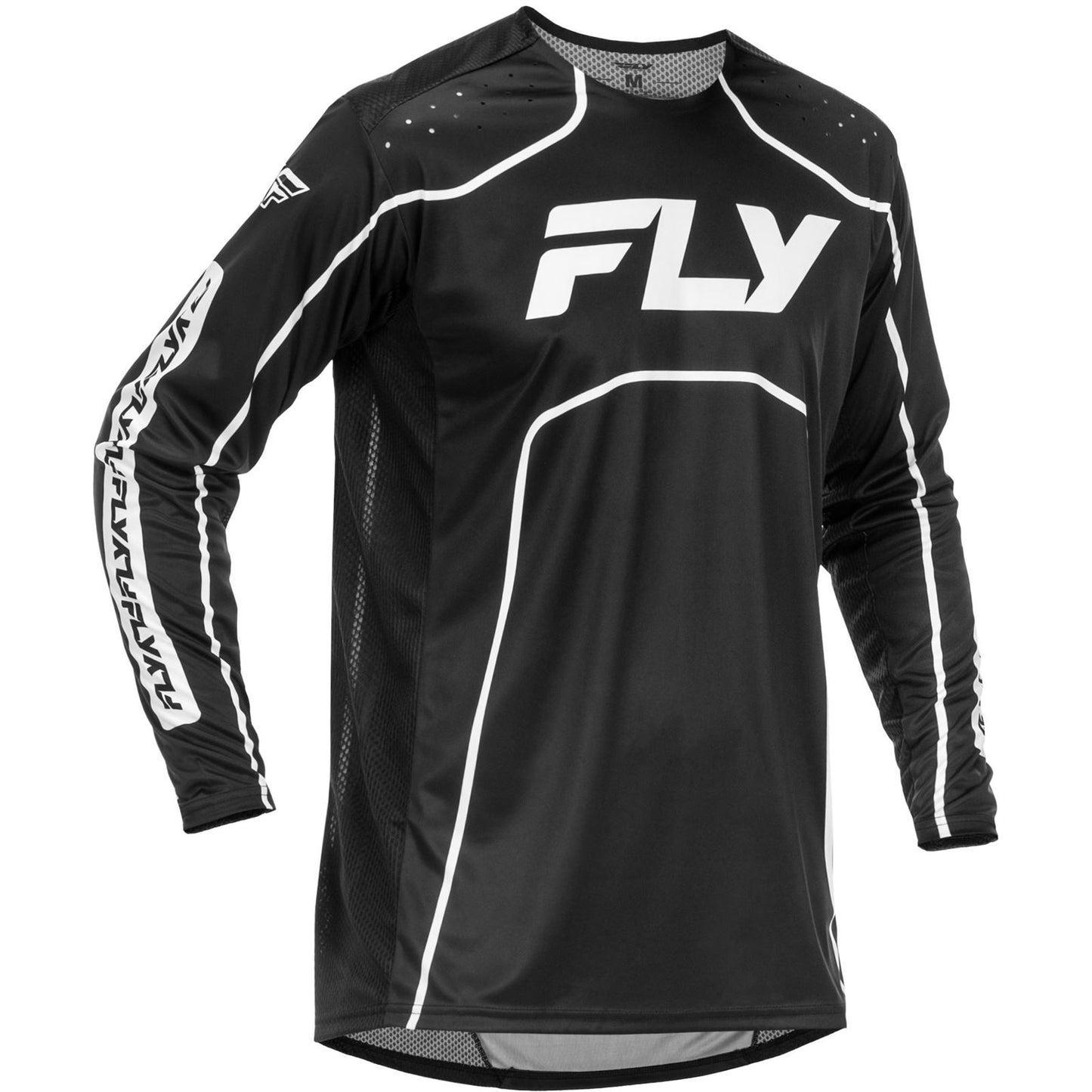 Fly Racing Youth Rayce Bicycle Jersey - Black/White_1820695