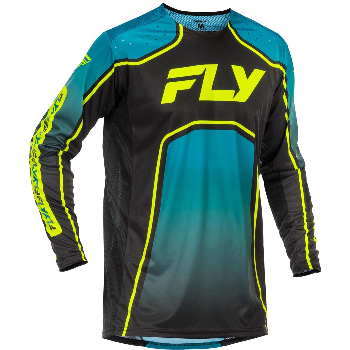 Fly Racing Youth Rayce Bicycle Jersey - Teal/Black/Lime_1820391