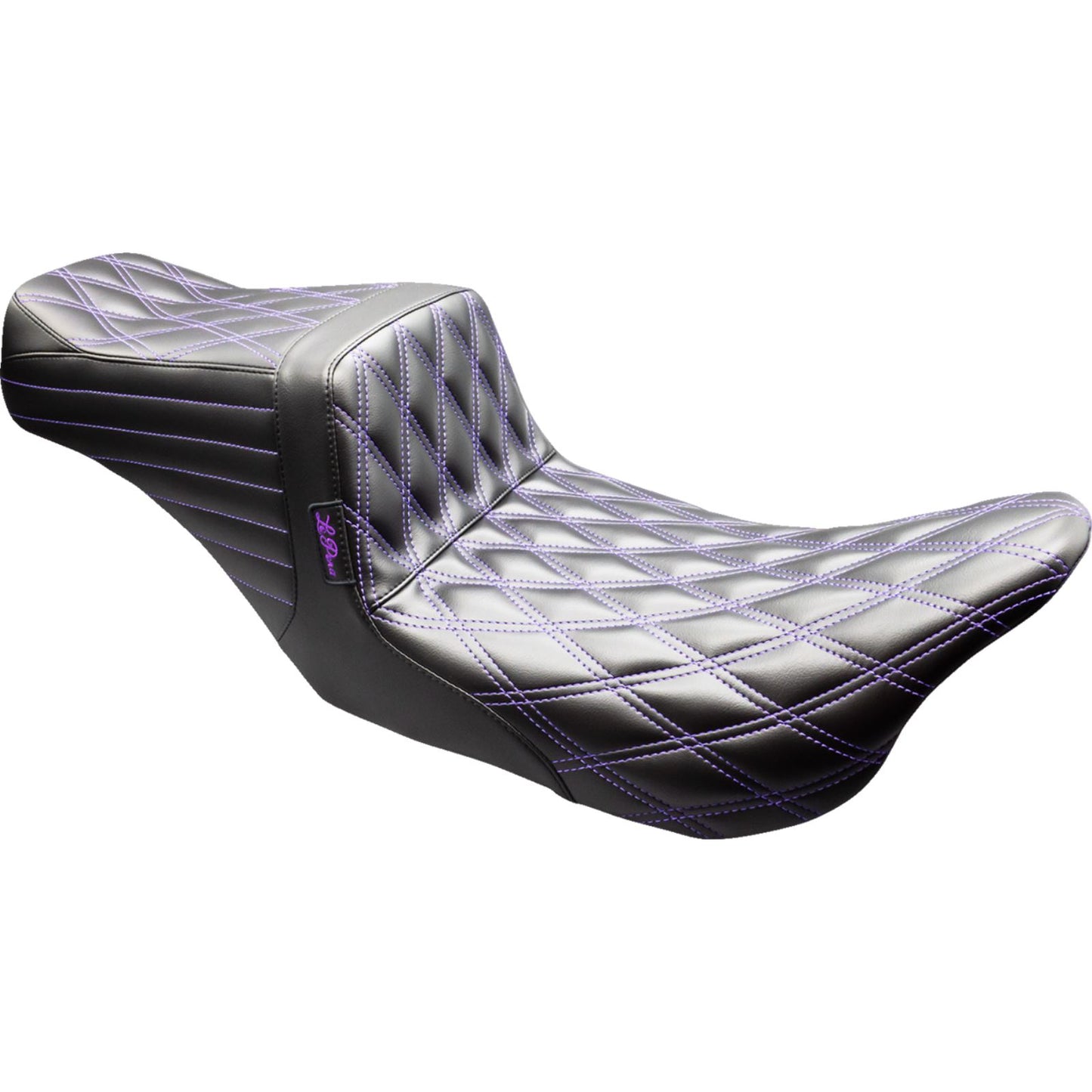 Le Pera Tailwhip Seat - Black - Diamond - Purple Stitch - FLT/FLH '08-'23 [MPN: LK-587DD-PR01]_1818600
