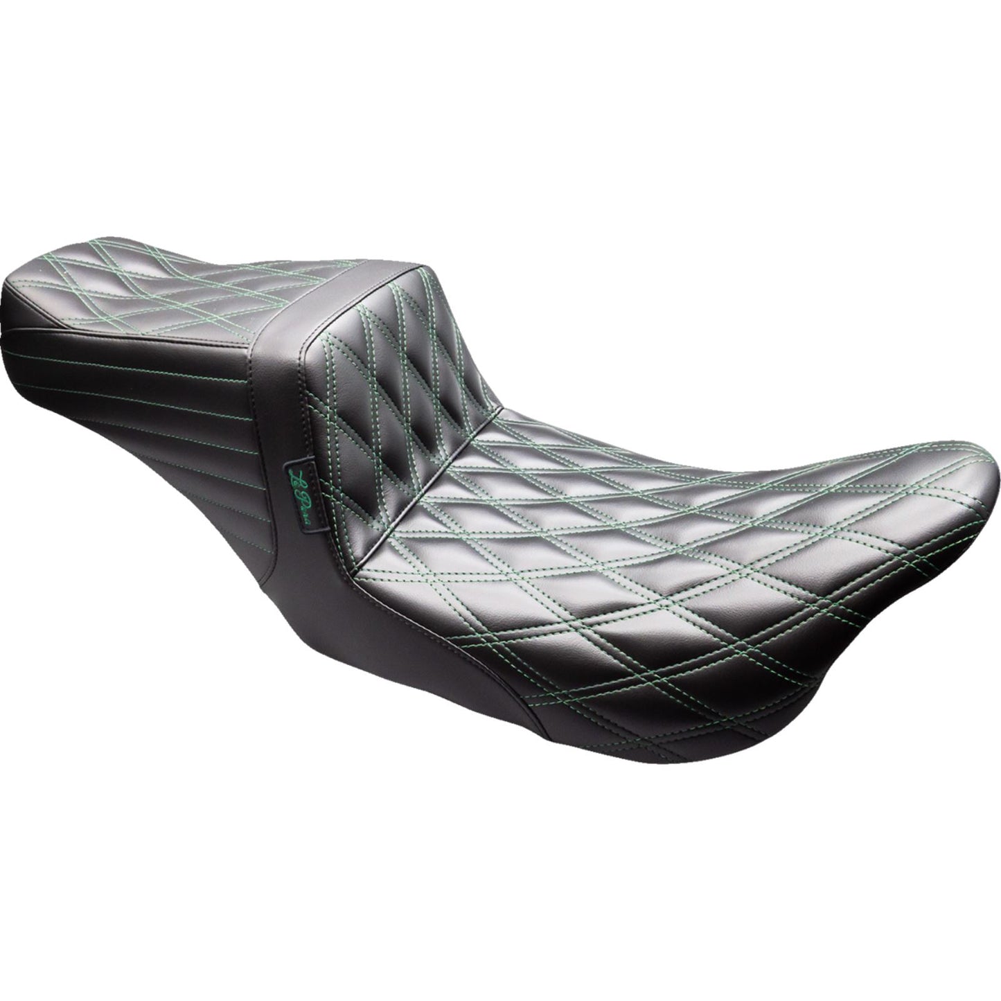Le Pera Tailwhip Seat - Black - Diamond - Green Stitch - FLT/FLH '08-'23 [MPN: LK-587DD-GN08]_1818701