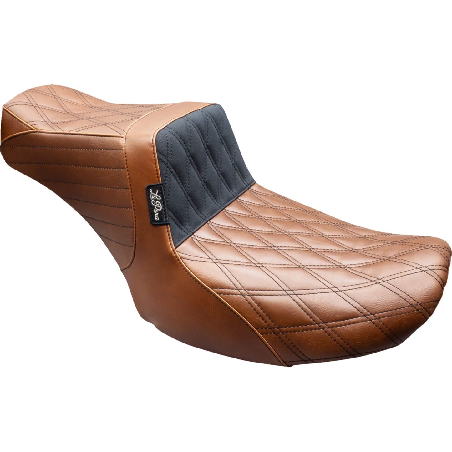 Le Pera Tailwhip Seat Brown - Double Diamond Black Stitch - FLT/FLH '24-'25 [MPN: LV-587TDV01]_1818917