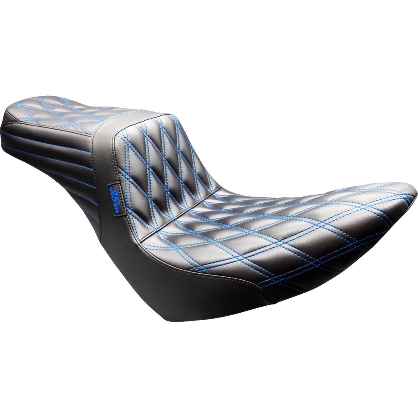 Le Pera Tailwhip Seat Black - Double Diamond Blue Stitch - FX/FL '18-'25 [MPN: LYR-580DD-BE01]_1818793