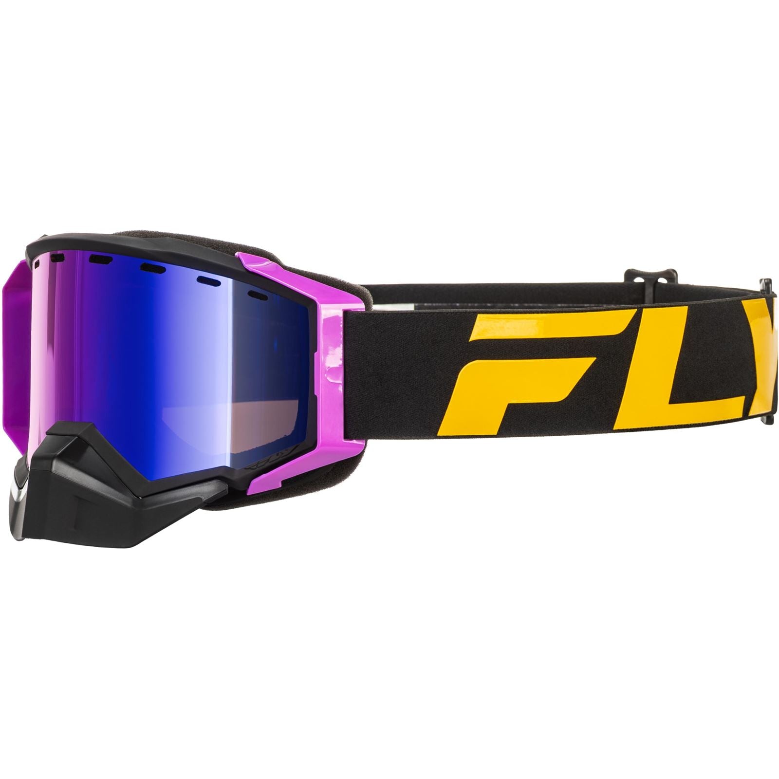 Fly Racing Zone Elite Snow Goggles - Black/Pink with Purple Mirror/Rose Lens [MPN: 37-4109]_1827219