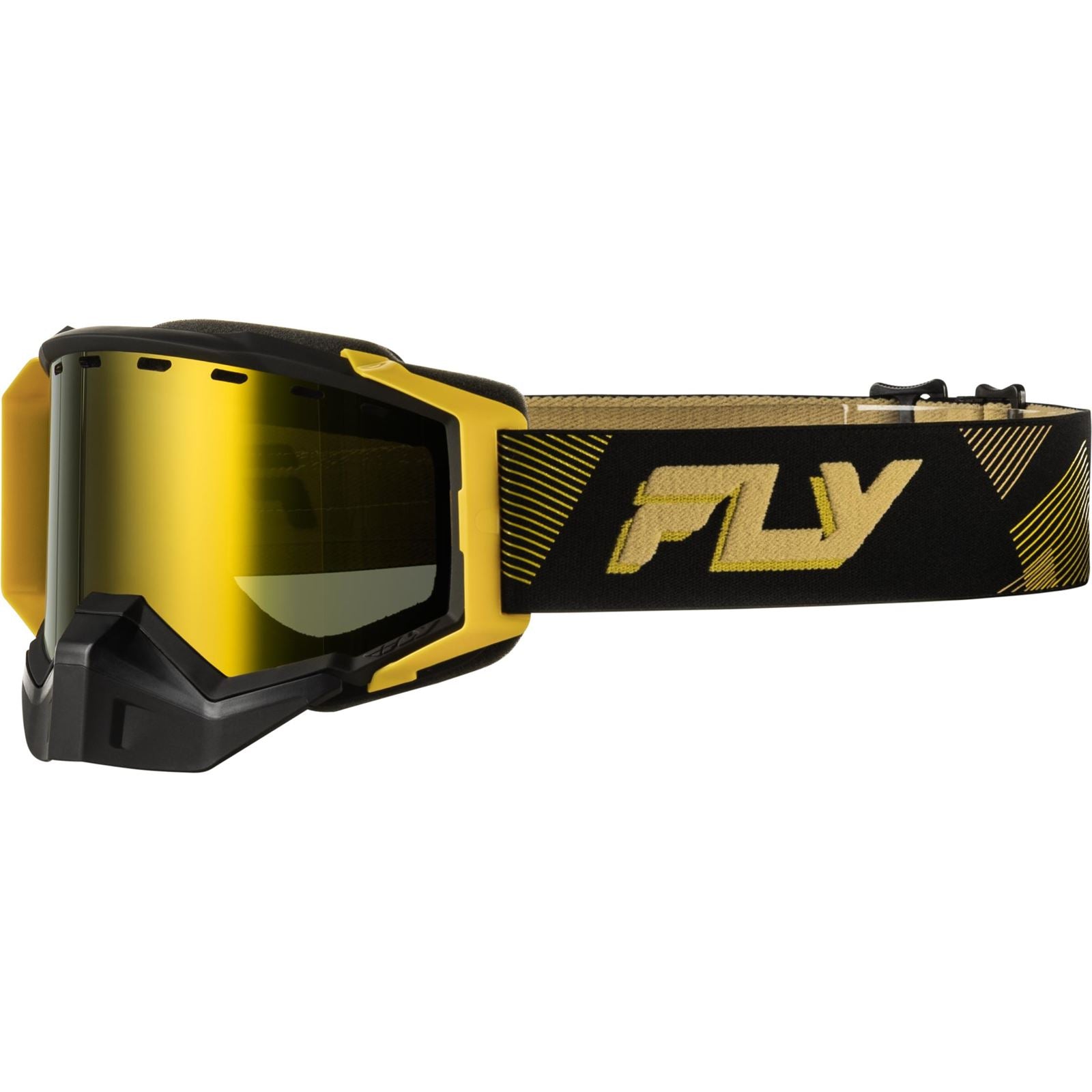 Fly Racing Zone Elite Snow Goggles - Black/Gold with Gold Mirror/Yellow Lens [MPN: 37-4110]_1827414