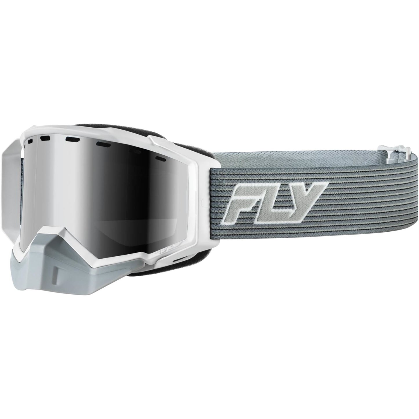 Fly Racing Zone Elite Snow Goggles - Grey/White with Black Mirror Smoke Lens [MPN: 37-4111]_1827941
