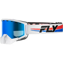 Fly Racing Focus Snow Goggles - White/Red/Blue with Dark Blue Mirror/Smoke Lens [MPN: 37-50087]_1827475