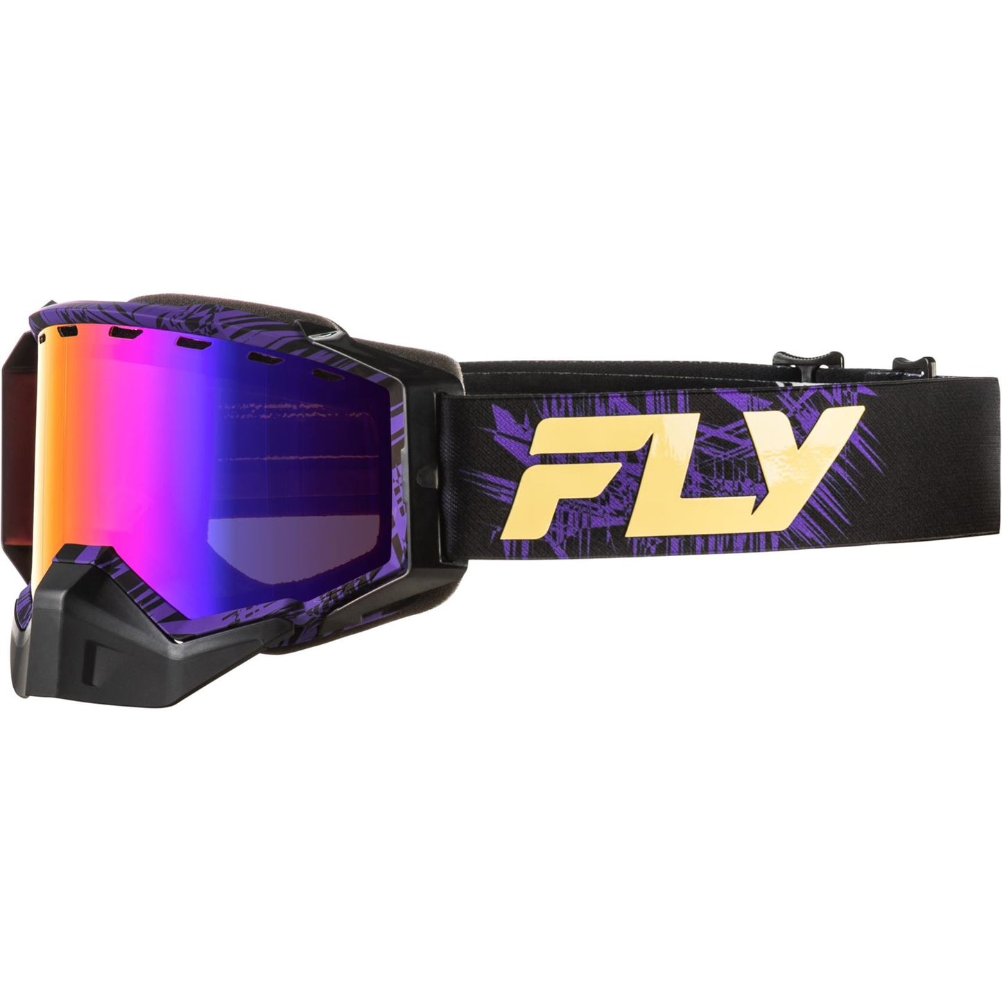 Fly Racing Zone Snow Goggles - Purple/Tan with Purple Mirror/Amber Lens [MPN: 37-50388]_1827351