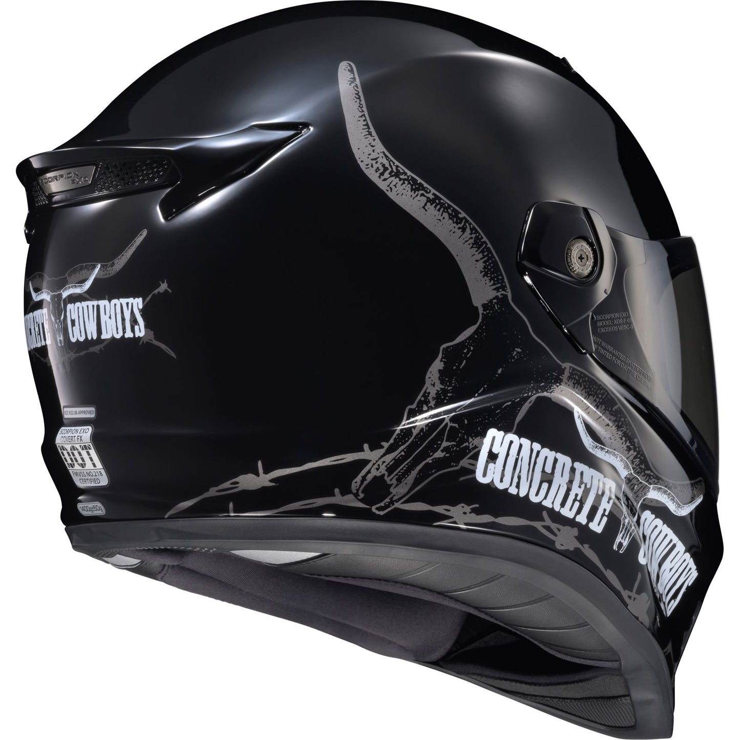 ScorpionEXO Covert FX Full Face Helmet - Concrete Cowboys - Gloss Black_1827794