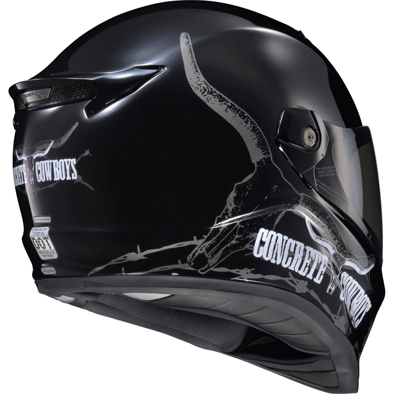 ScorpionEXO Covert FX Full Face Helmet - Concrete Cowboys - Gloss Black_1827794