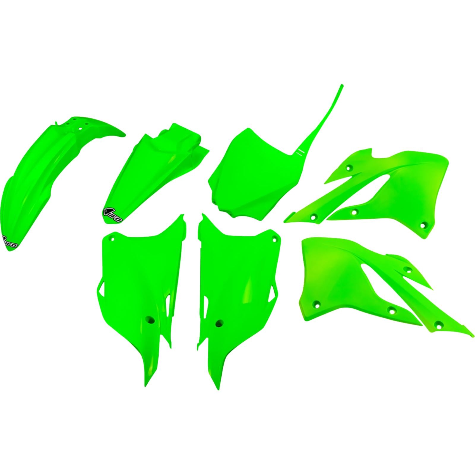 UFO Plastics Body Kit - Neon Green for Kawasaki KX [MPN: KAKIT229@AFLU]_1826408