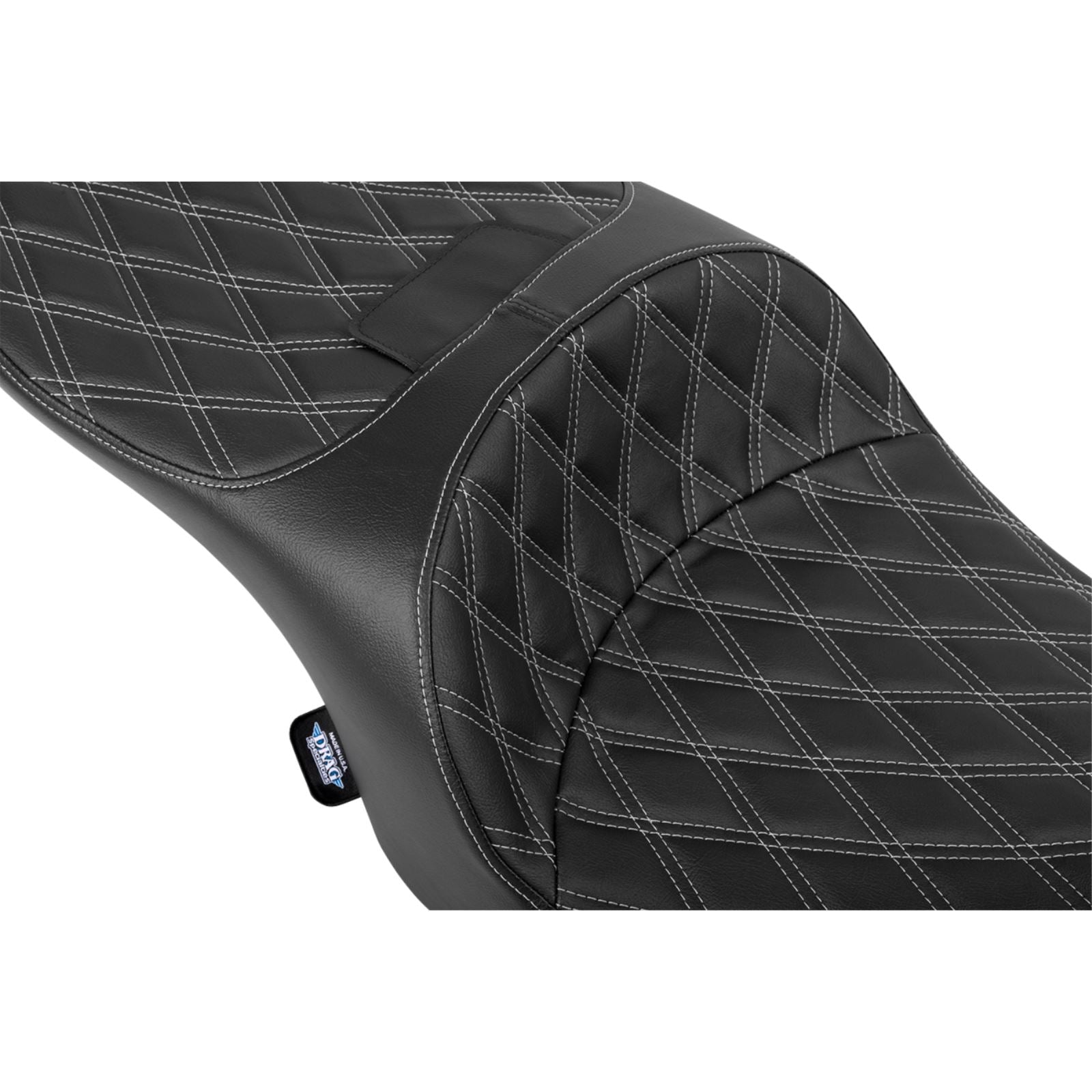 Drag Specialties Forward Position Frdm Seat Vinyl Silver Diamond Stitch FLH/FLT '23-'25 [MPN: 0801-2168]_1828354