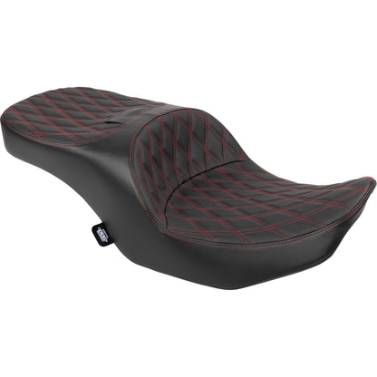 Drag Specialties Forward Position Seat Vinyl Red Double Diamond Stitch FLH/FLT '23-'25 [MPN: 0801-2170]_1828432