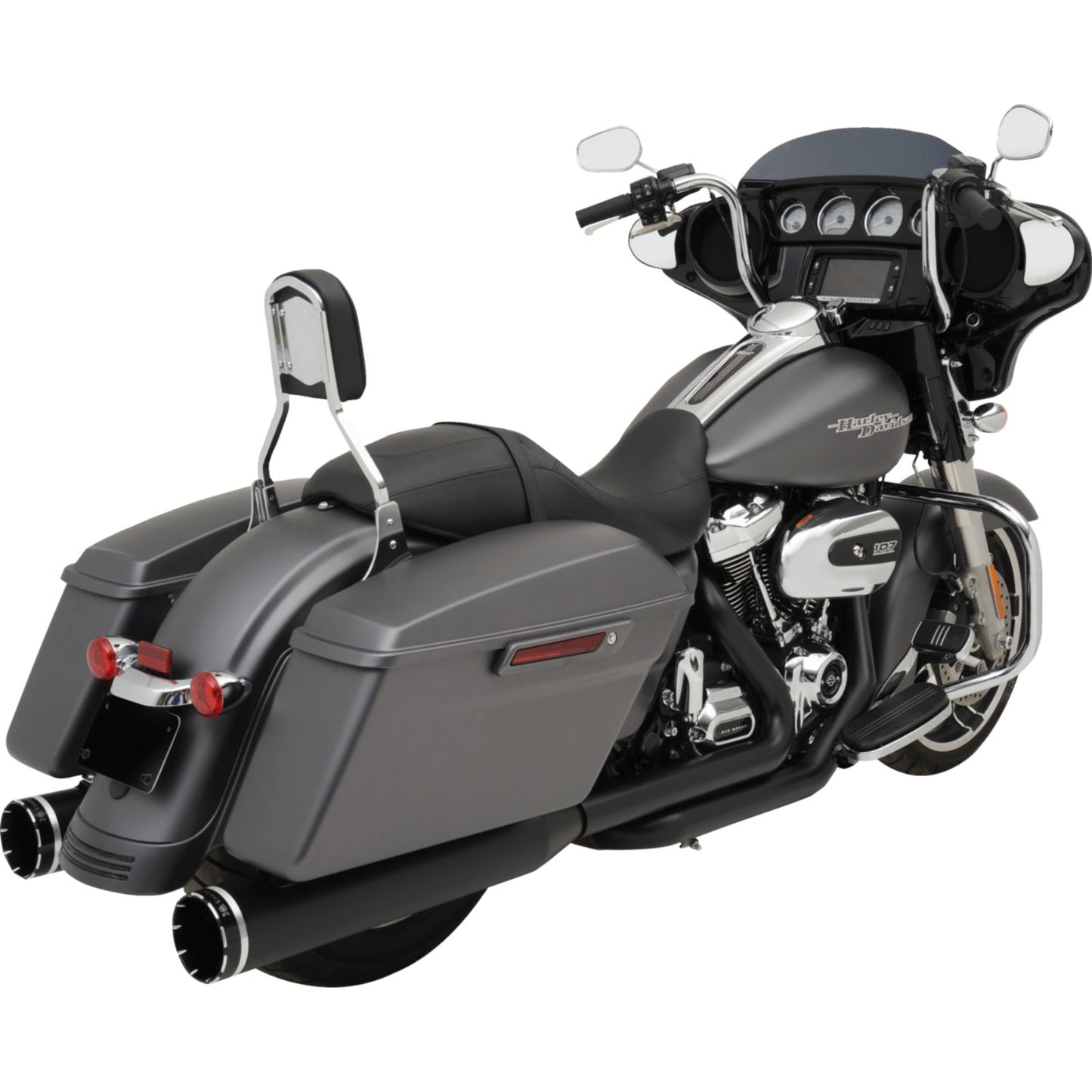 Khrome Werks 2-into-1-into-2 Dominator-SR Exhaust System - Black for M8 Touring [MPN: 200810A-SR]_1828209