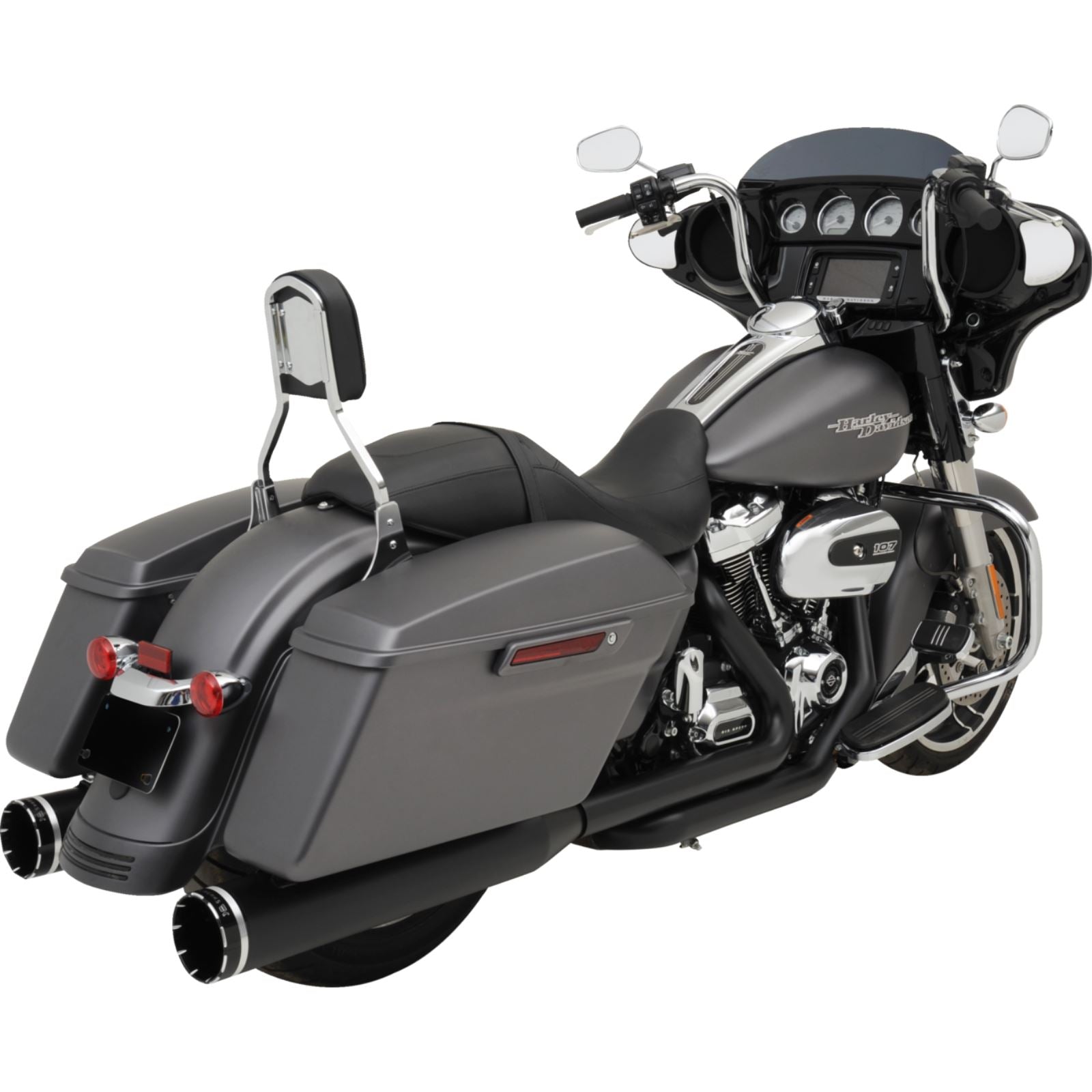Khrome Werks 2-into-1-into-2 Dominator-SR Exhaust System - Black for M8 Touring [MPN: 200810A-SR]_1828209