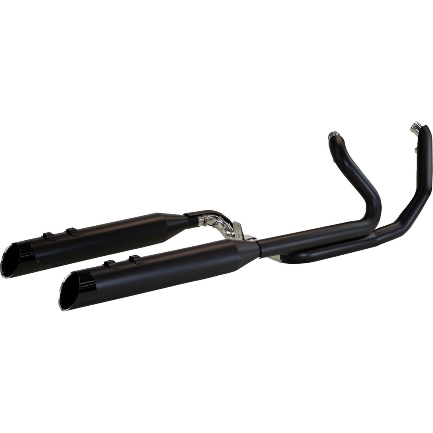 Khrome Werks 2-into-1-into-2 Dominator-SR Exhaust System Black for Twin Cam Touring [MPN: 200830-SR]_1828212