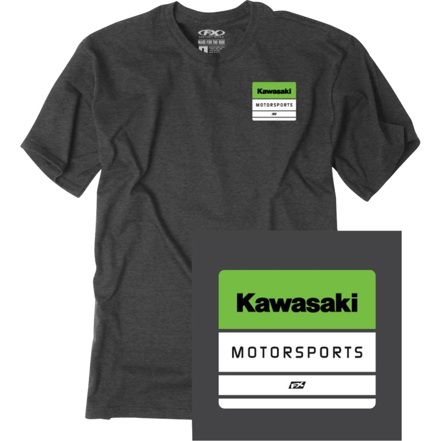 Factory Effex Kawasaki Phase T-Shirt - Heather Charcoal _1942934