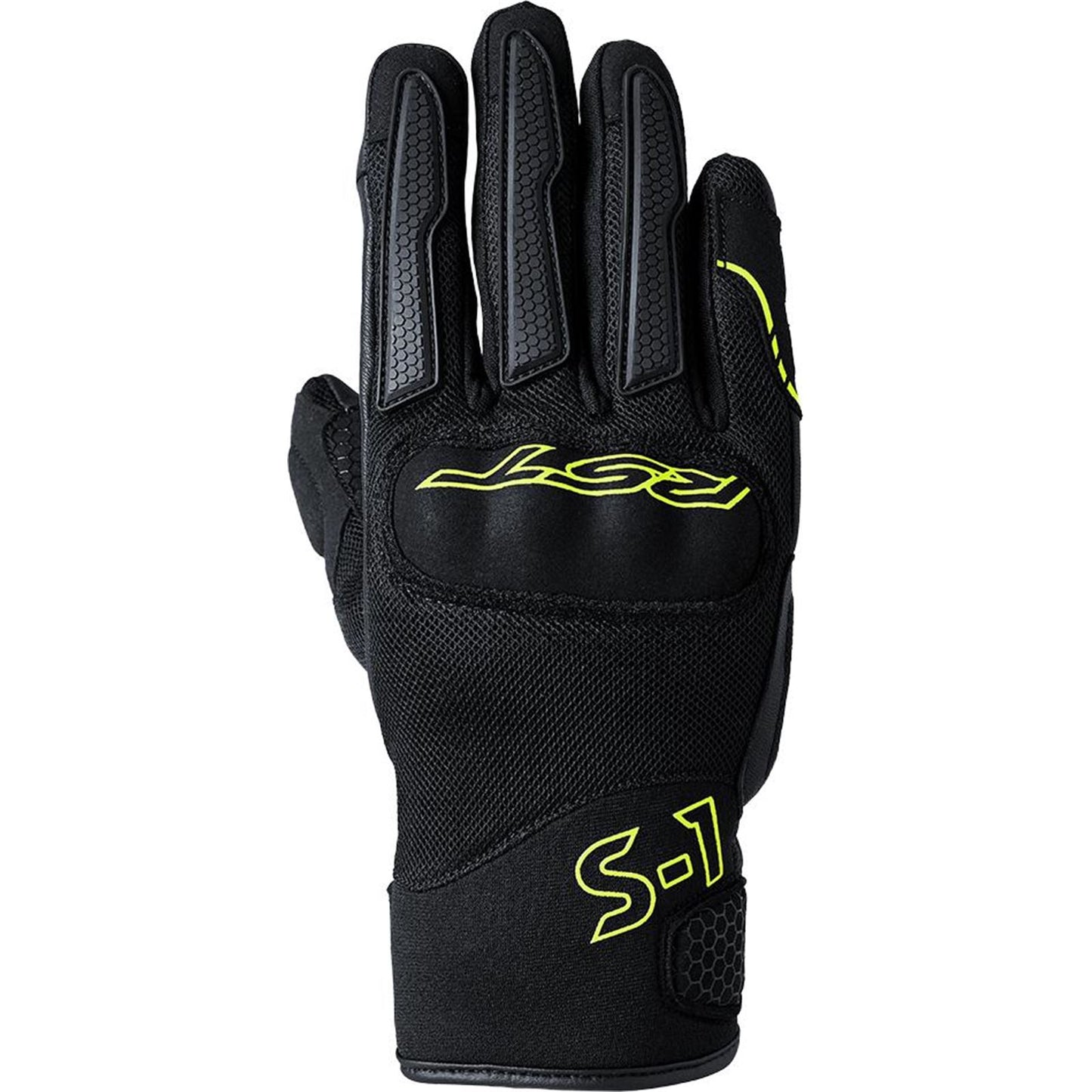 RST Moto S1 Mesh CE Gloves - Black/Flo Yellow_1836594