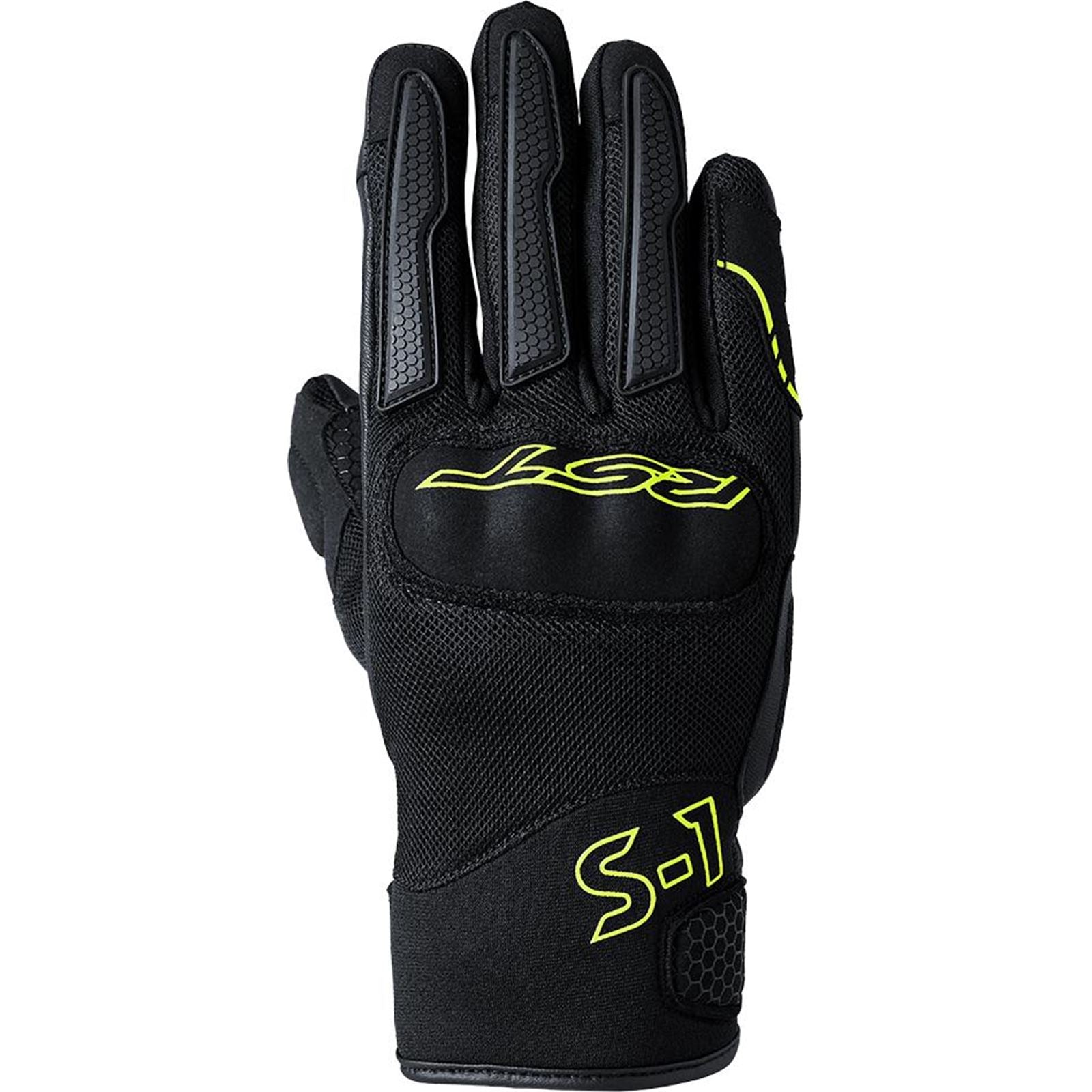 RST Moto S1 Mesh CE Gloves - Black/Flo Yellow_1836594