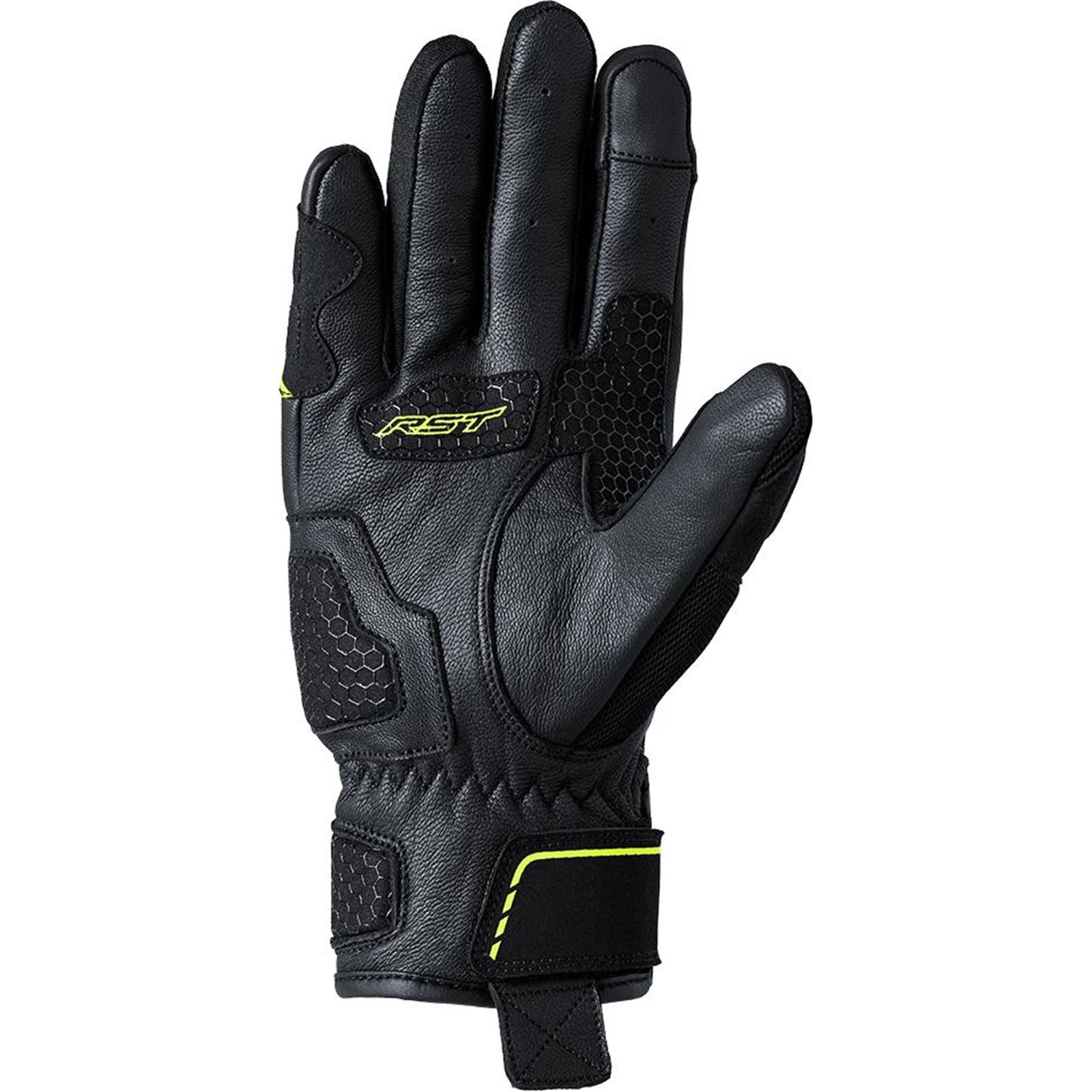 RST Moto S1 Mesh CE Gloves - Black/Flo Yellow_1839153