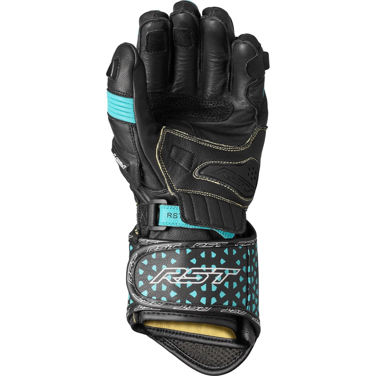 RST Moto Tractech EVO 4 CE Ladies Gloves - Leather - Black/Aqua/Grey_1888304