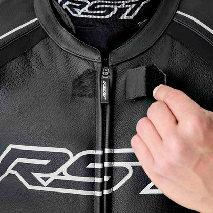 RST Moto S1 D3O Motorcycle Leather Suit - Black/White_1888880