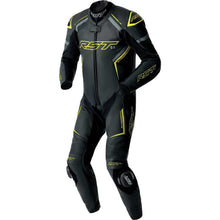 RST Moto S1 D3O Motorcycle Leather Suit - Black/Grey/Flo Yellow_1836658