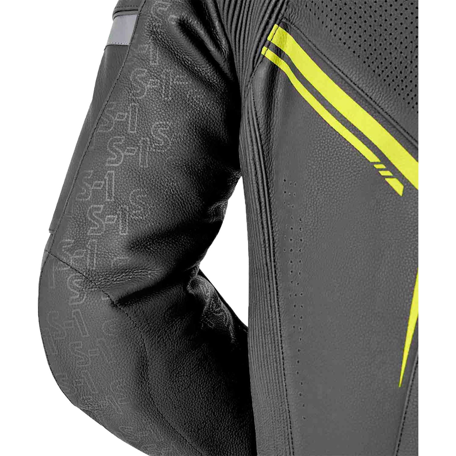 RST Moto S1 D3O Motorcycle Leather Suit - Black/Grey/Flo Yellow_1839248