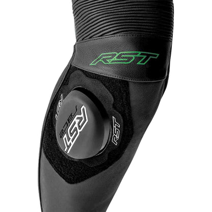 RST Moto S1 D3O Motorcycle Leather Suit - Black/Grey/Flo Green_1838623