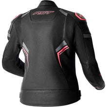 RST Moto S1 D3O Leather Ladies Jacket - Black/Flo Pink_1837376
