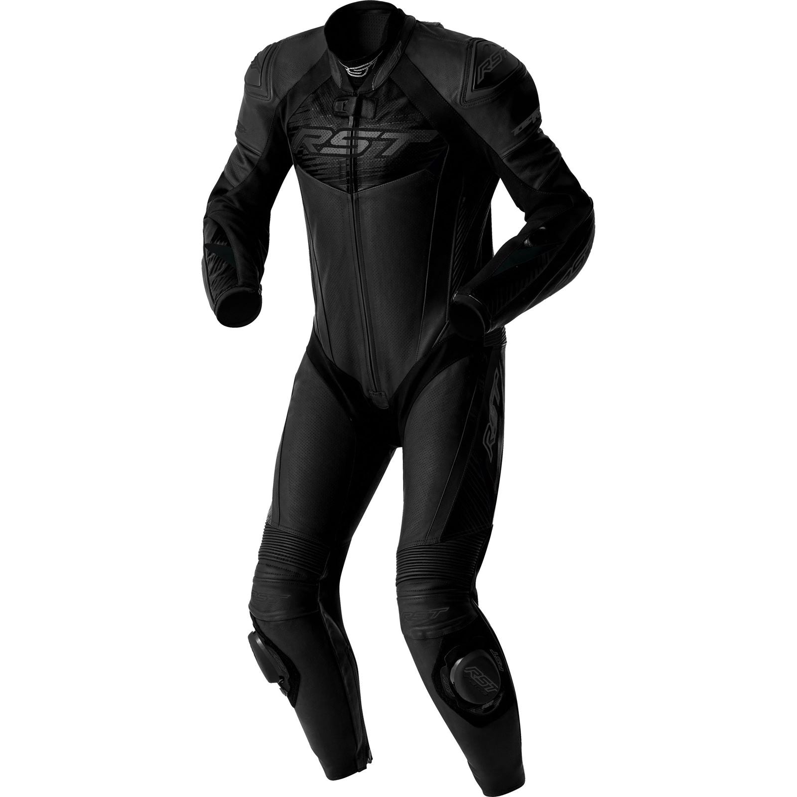 RST Moto Tractech EVO D3O Motorcycle Leather Suit - Black_1836938