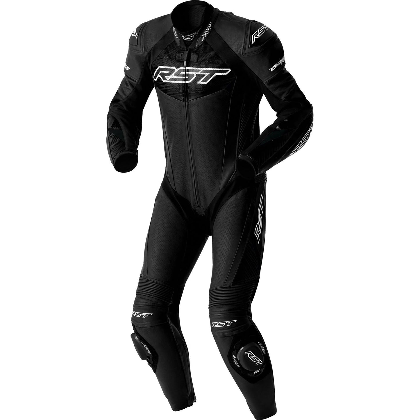 RST Moto Tractech EVO D3O Motorcycle Leather Suit - Black/White_1838166
