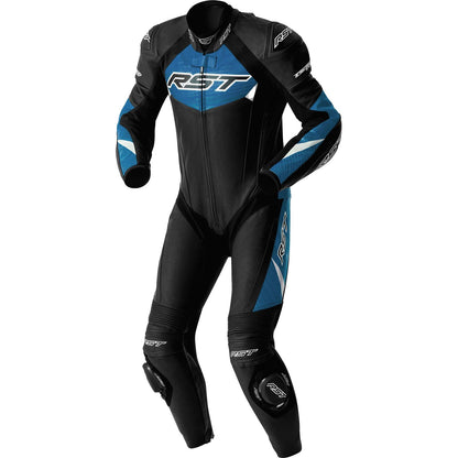 RST Moto Tractech EVO D3O Motorcycle Leather Suit - Black/Blue_1838758