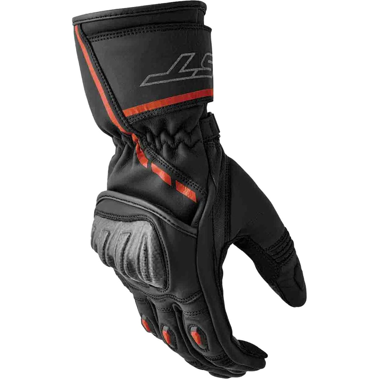RST Moto S1 D3O Leather Gloves - Black/Red_1837156