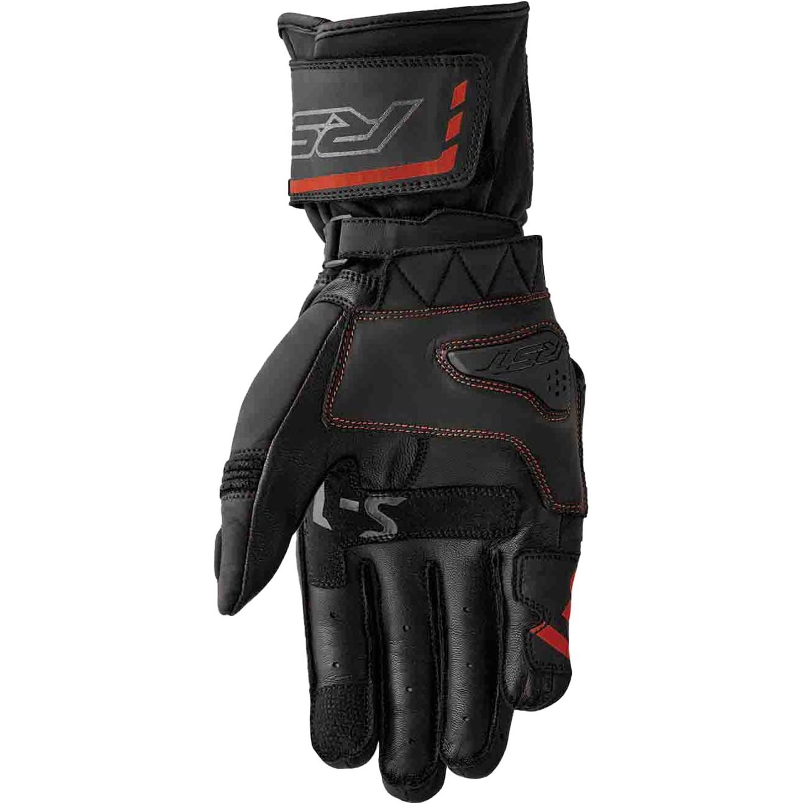 RST Moto S1 D3O Leather Gloves - Black/Red_1837611
