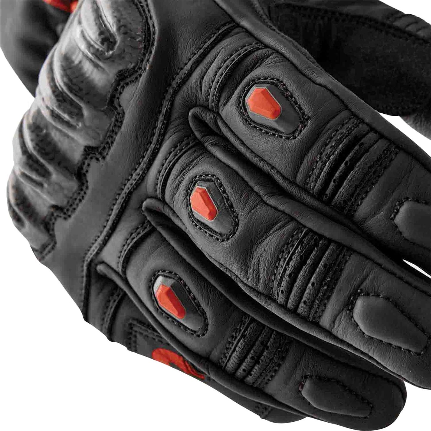 RST Moto S1 D3O Leather Gloves - Black/Red_1838282