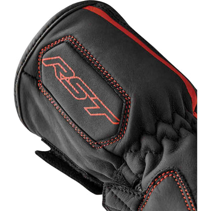 RST Moto S1 D3O Leather Gloves - Black/Red_1839138
