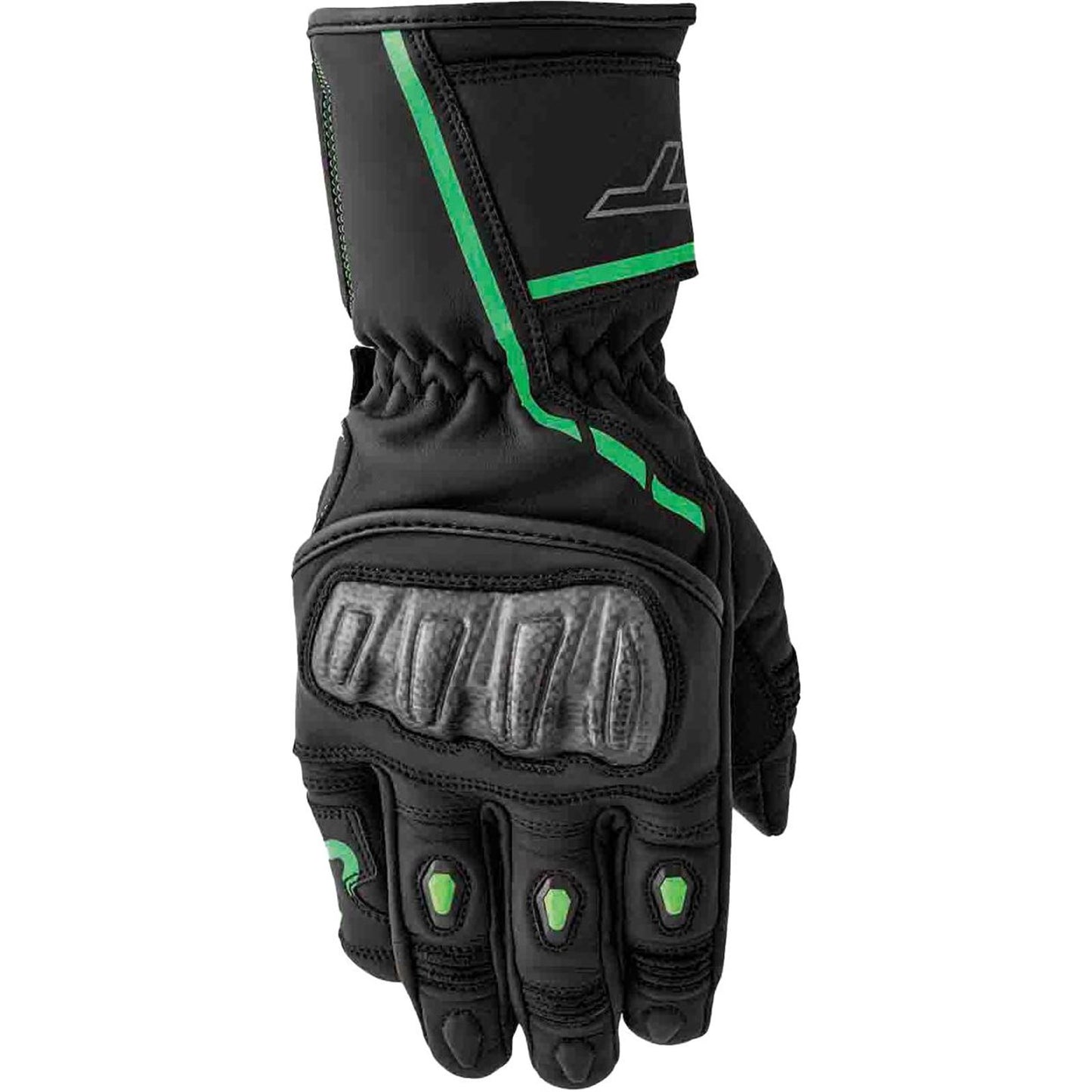 RST Moto S1 D3O Leather Gloves - Black/Flo-Green_1839570