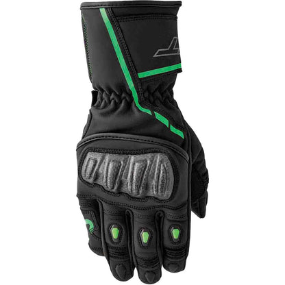 RST Moto S1 D3O Leather Gloves - Black/Flo-Green_1839570