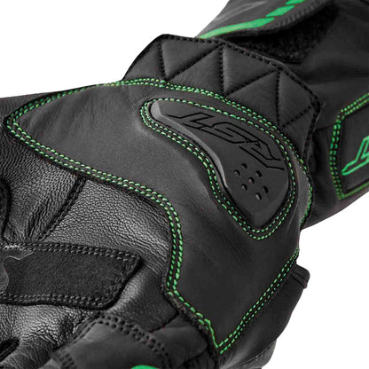 RST Moto S1 D3O Leather Gloves - Black/Flo-Green_1837493
