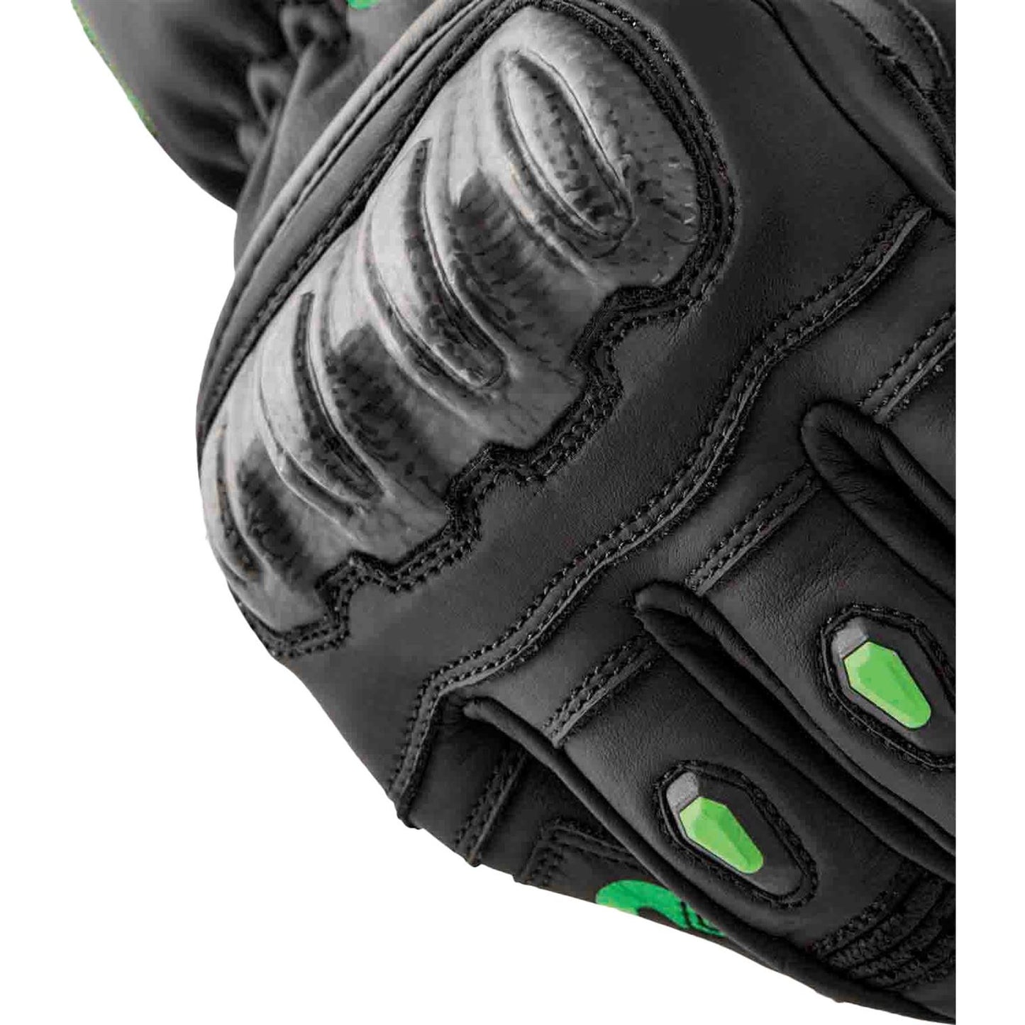 RST Moto S1 D3O Leather Gloves - Black/Flo-Green_1838272