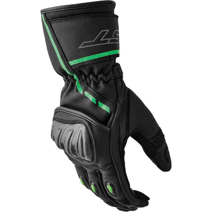 RST Moto S1 D3O Leather Gloves - Black/Flo-Green_1838873