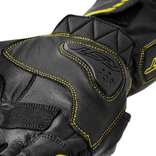 RST Moto S1 D3O Leather Gloves - Black/Flo-Yellow_1837211