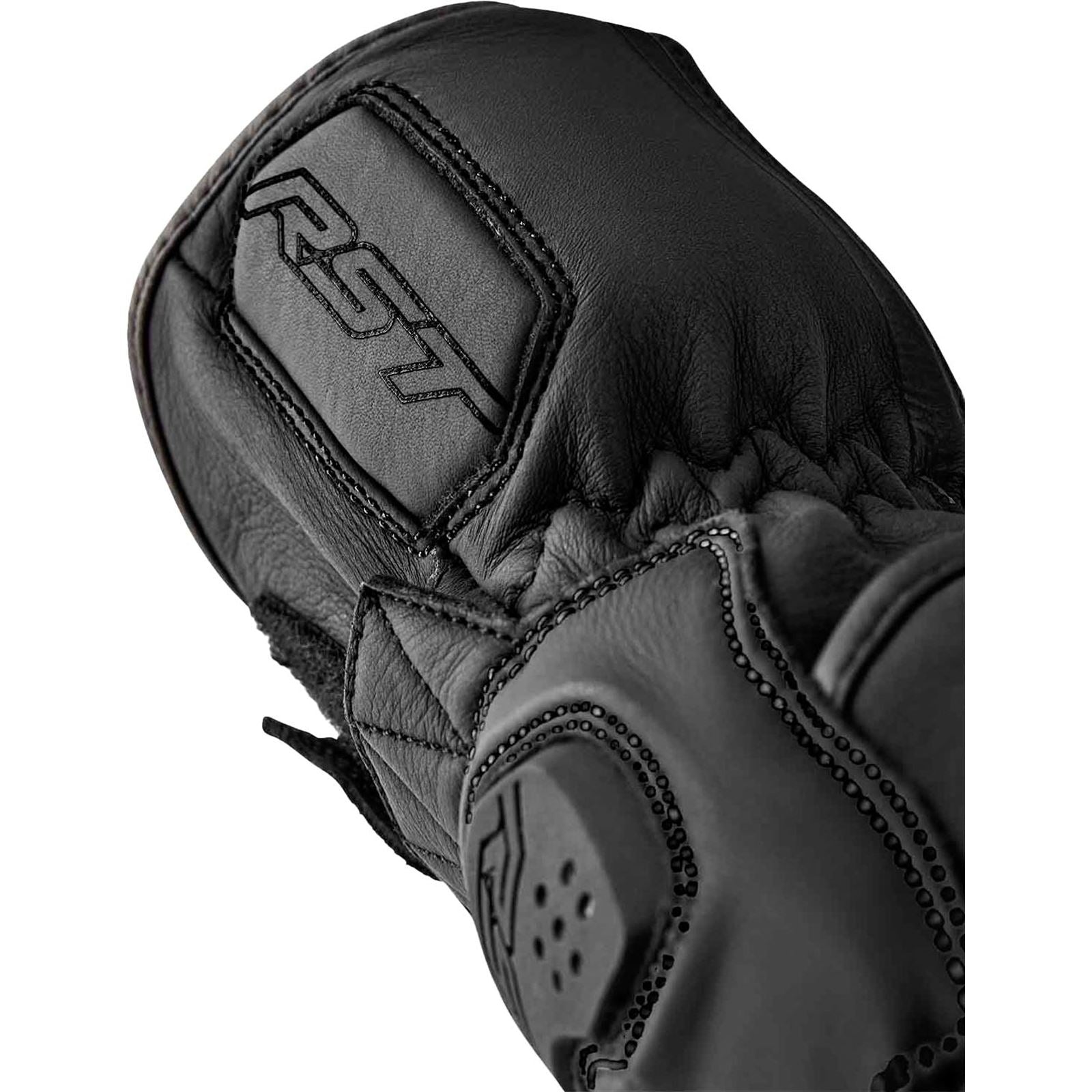 RST Moto S1 D3O Ladies Leather Gloves - Black_1838618