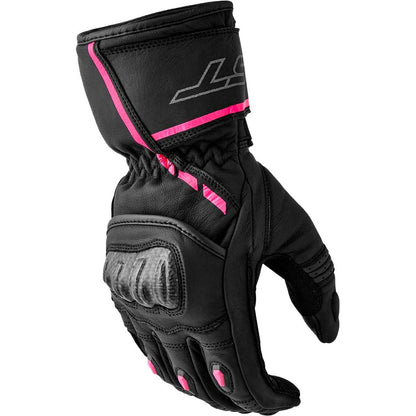 RST Moto S1 D3O Ladies Leather Gloves - Black/Pink_1838918