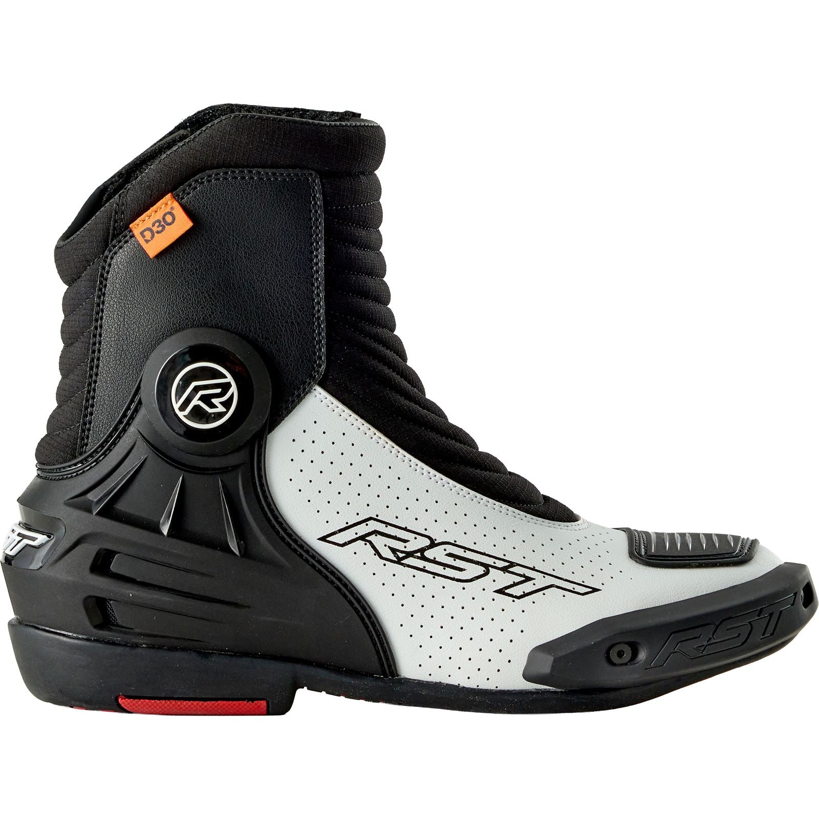 RST Moto Tractech EVO D3O Short Boots - Black/White_1889054