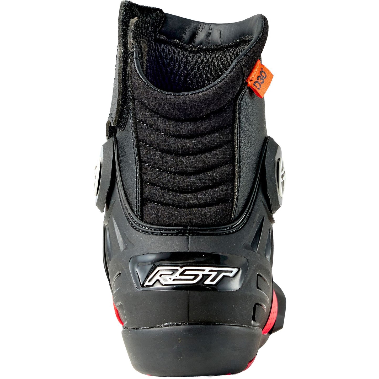 RST Moto Tractech EVO D3O Short Boots - Black/Fluo Red_1888586